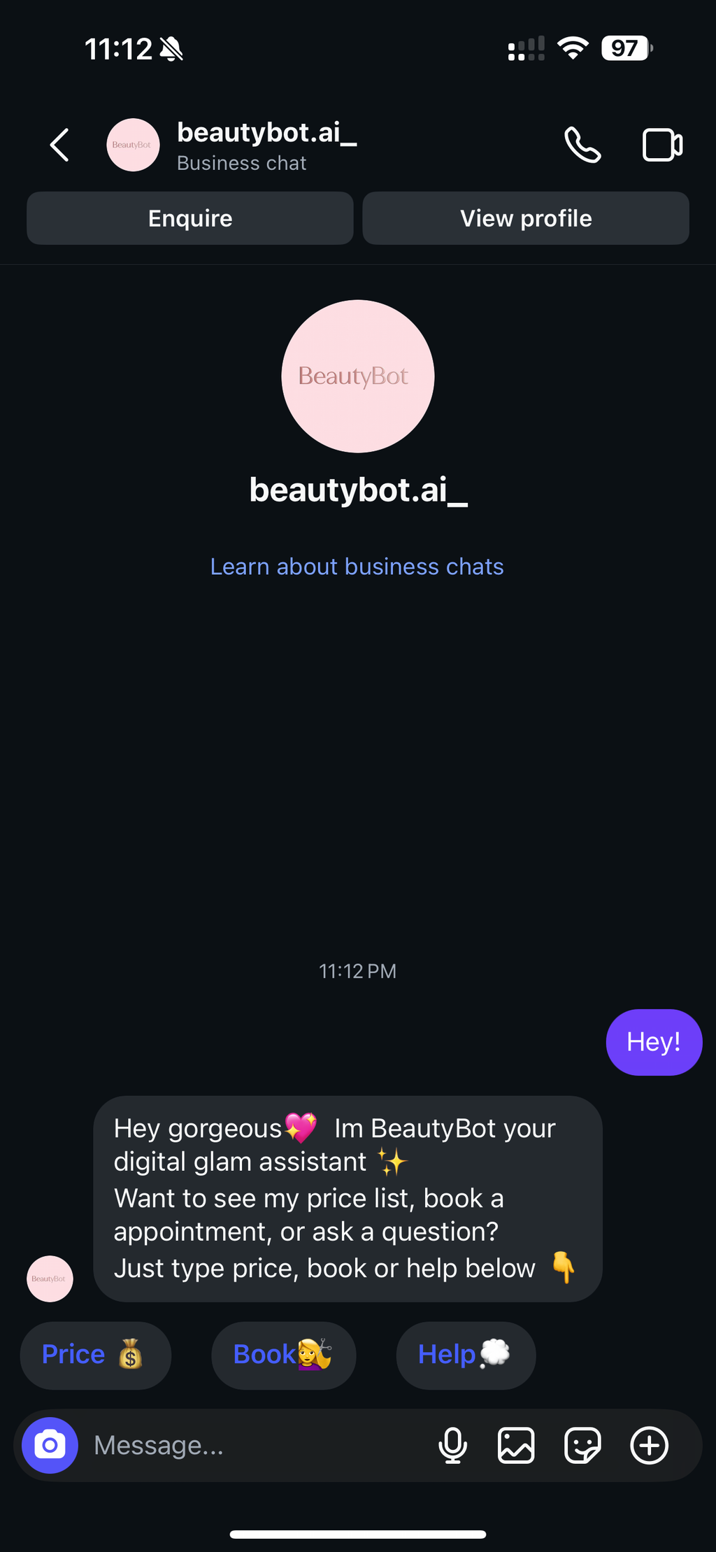 Meet BeautyBot Your 24/7 Booking Assistant 💬