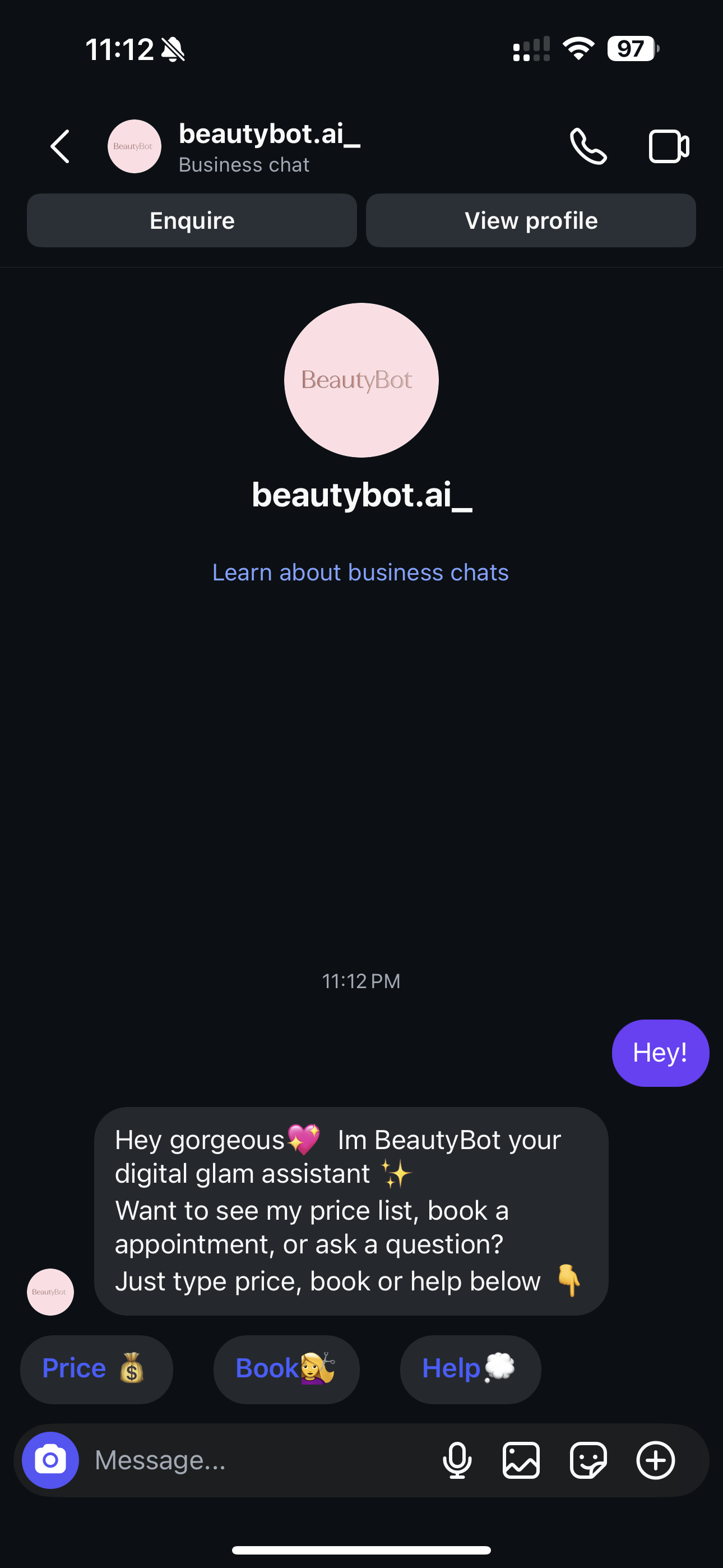 Meet BeautyBot Your 24/7 Booking Assistant 💬