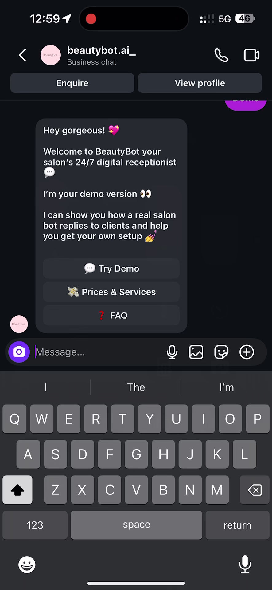 Meet BeautyBot Your 24/7 Booking Assistant 💬